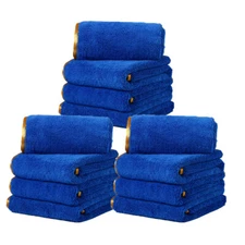 Large Microfiber Car Drying Towels Super Absorbent Scratch Free 16 "x 24" Blue