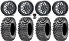 Itp Hurricane 15" Wheels Black 35" Roxxzilla Tires Polaris Rzr Turbo R & Pro R