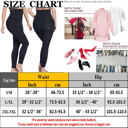 Leggings donna compressione vita alta tono controllo pancia coscia gamba body shaper - Foto 2 di 21