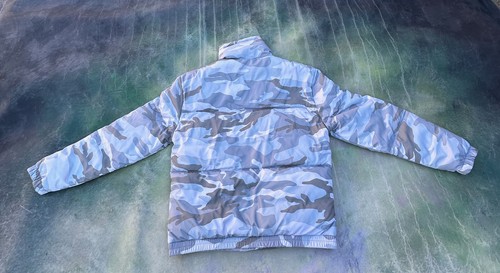 Giacca mimetica bianca Hollister California Puffer Collection da uomo taglia L. - Foto 7 di 12