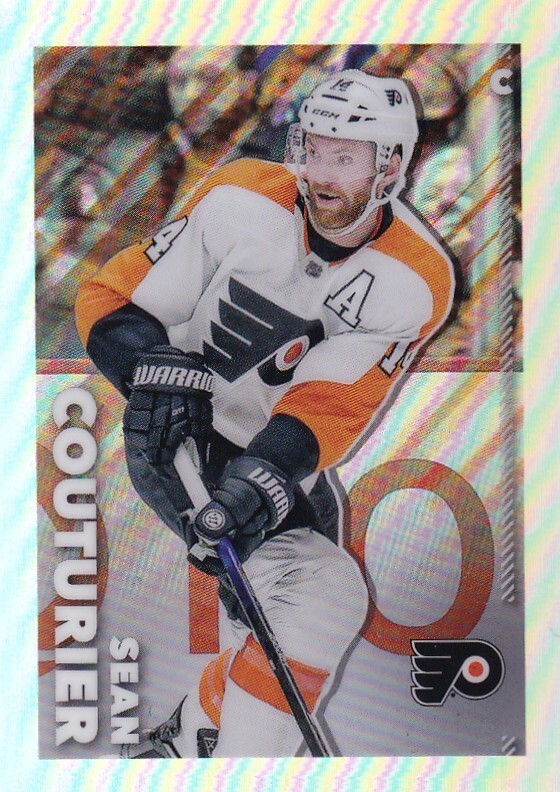 2022-23 Topps Chrome Refractor Sticker #365 Sean Couturier /99 MADE