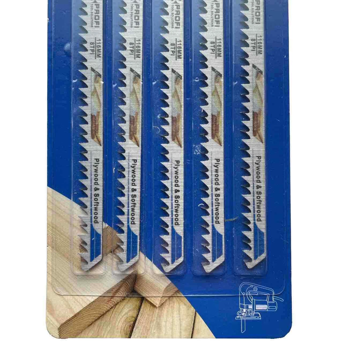 Jigsaw Blades For Macallister MSJ500 5 Pack Straight Curve Metal