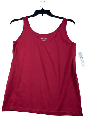 Soho Lady Tank Top Womens Plus size 2X Red Undershirt Super Stretch New