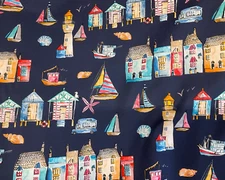 MICHAEL MILLER- PORTOFINO #DCX9669-NAVY-HARBOR VIEW- BY THE YARD