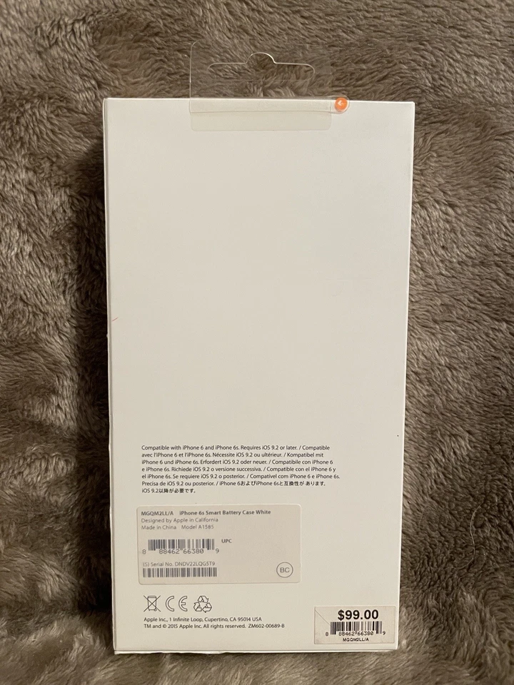 官方苹果智能电池保护壳 适合苹果 iPhone 6 和 6s - 白色 — 第 2/2 张图片