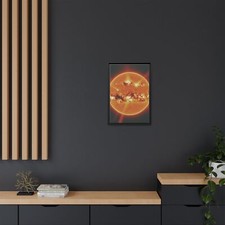 Vibrant Solar Canvas Wall Art, Modern Home Decor, Gift for Science Lovers, Space