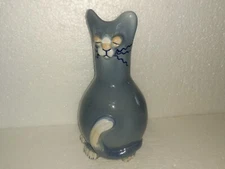 LG Vintage AdOrAbLe LOUISVILLE Stoneware CAT PITCHER  2 Pint SLICK Kentucky Made