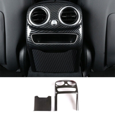 For Mercedes-Benz GLC 2020-2021 Carbon Fiber ABS Rear Air Outlet Anti-Kick Panel