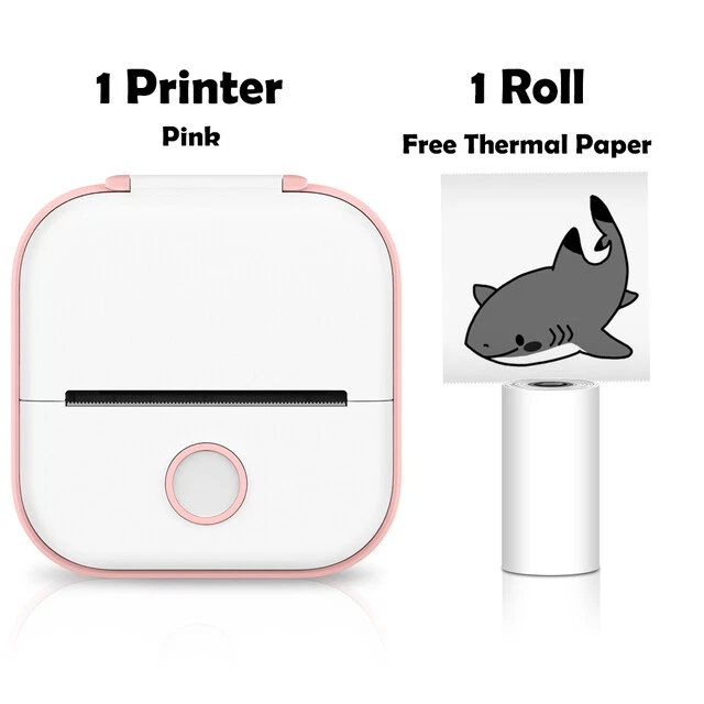 Phomemo T02 Mini Wireless Bluetooth Thermal Photo Printer Inkless Label Maker