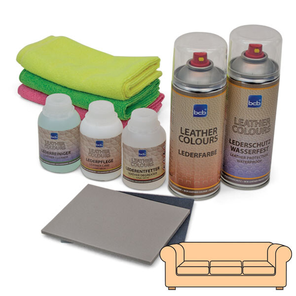 Juego de reparación de cuero BCB para STRESSLESS EKORNES 09418 oxford blue (paloma)