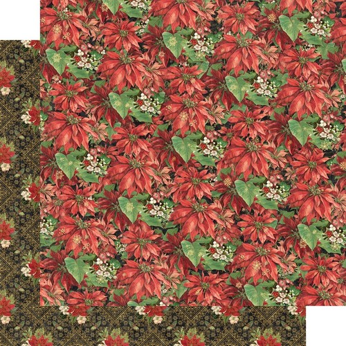 GRAPHIC 45 - WARM WISHES COLLECTION - 8" X 8" - 24 SHEETS, Christmas, Poinsettia - Picture 7 of 9