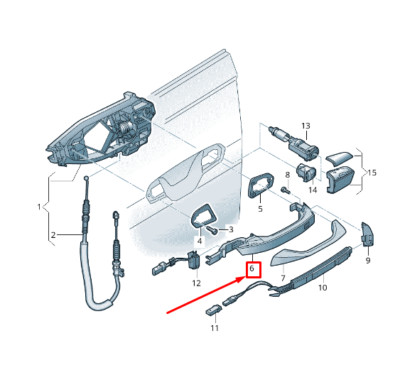 NEW AUDI A8 4N FRONT RIGHT DOOR EXTERIOR HANDLE 4N0837208AGRU