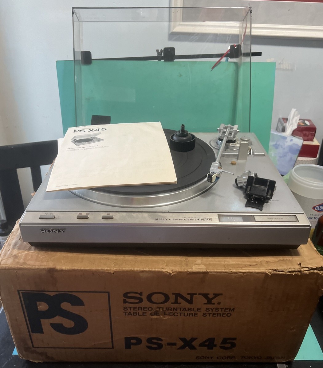 Vintage SONY PS-X45 Stereo Turntable System Record Player Tested