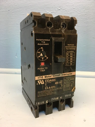 ITE Siemens E43A005 5A Motor Circuit Interrupter 480V E4-A ETI 3P I-T-E 5 Amp