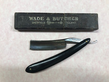  WADE  BUTCHER  Razor, 13/16" Blade, Sheffield with Original Box M3024 
