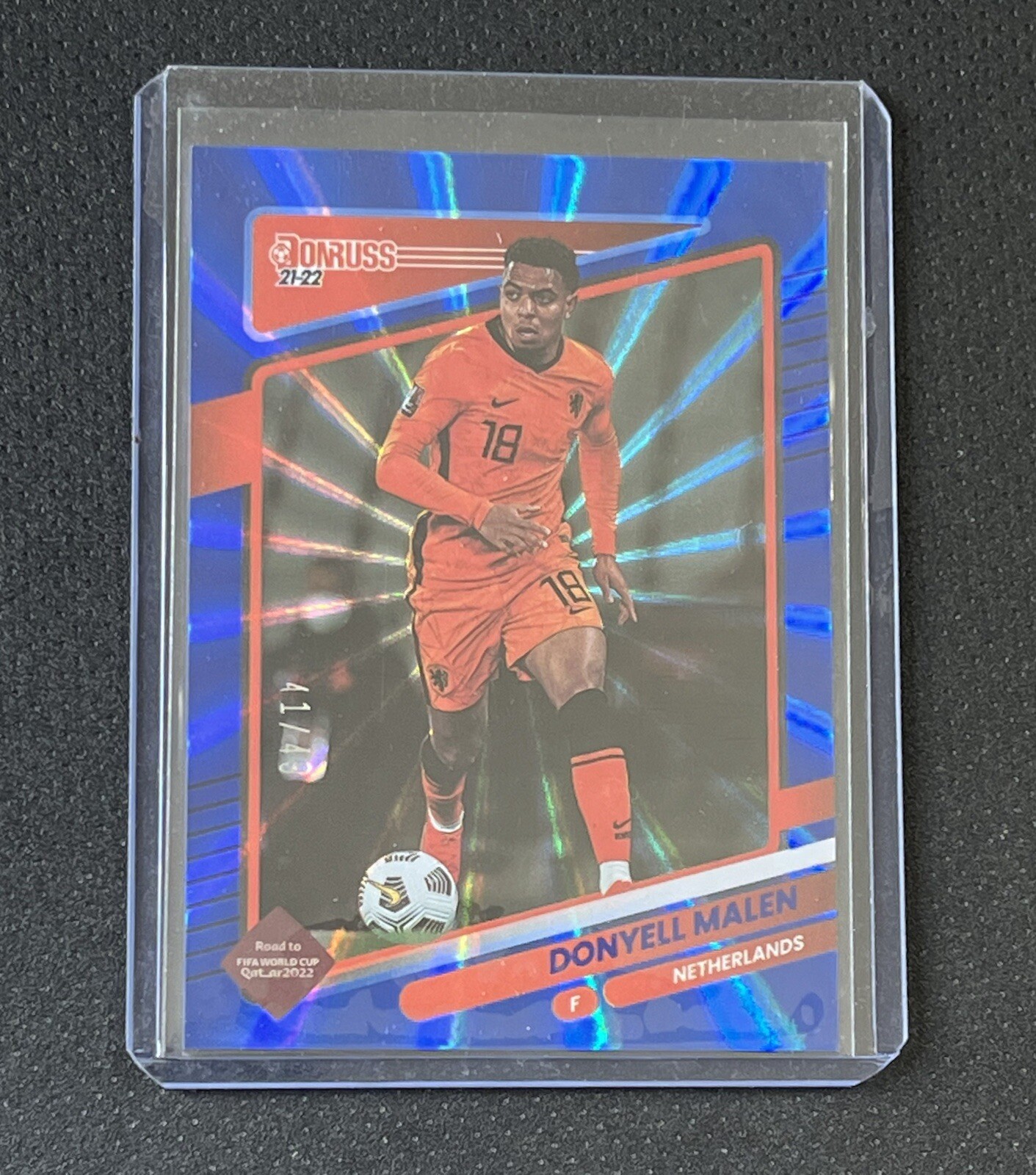 2021-22 Panini Donruss  - Holo Blue Laser #95 Donyell Malen /49 (RC)