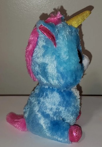 Ty Beanie Boos STITCHES el Unicornio Azul Exclusivo de Michael (6 Pulgadas) NUEVO MWMTs - Imagen 6 de 7