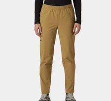 Helly Hansen Light Softshell Pants Large Brown Tan Packable HH Rask Tapered