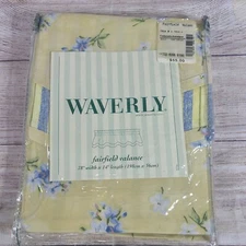 Waverly Scalloped Fontanelle Buttercream Fairfield Valance Floral 78"x 14" New