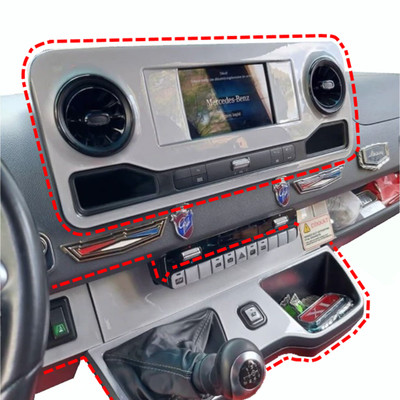Sprinter 2019+ Gloss Dashboard Kit Frame Decor Trim Cover Set Console Coating 3M