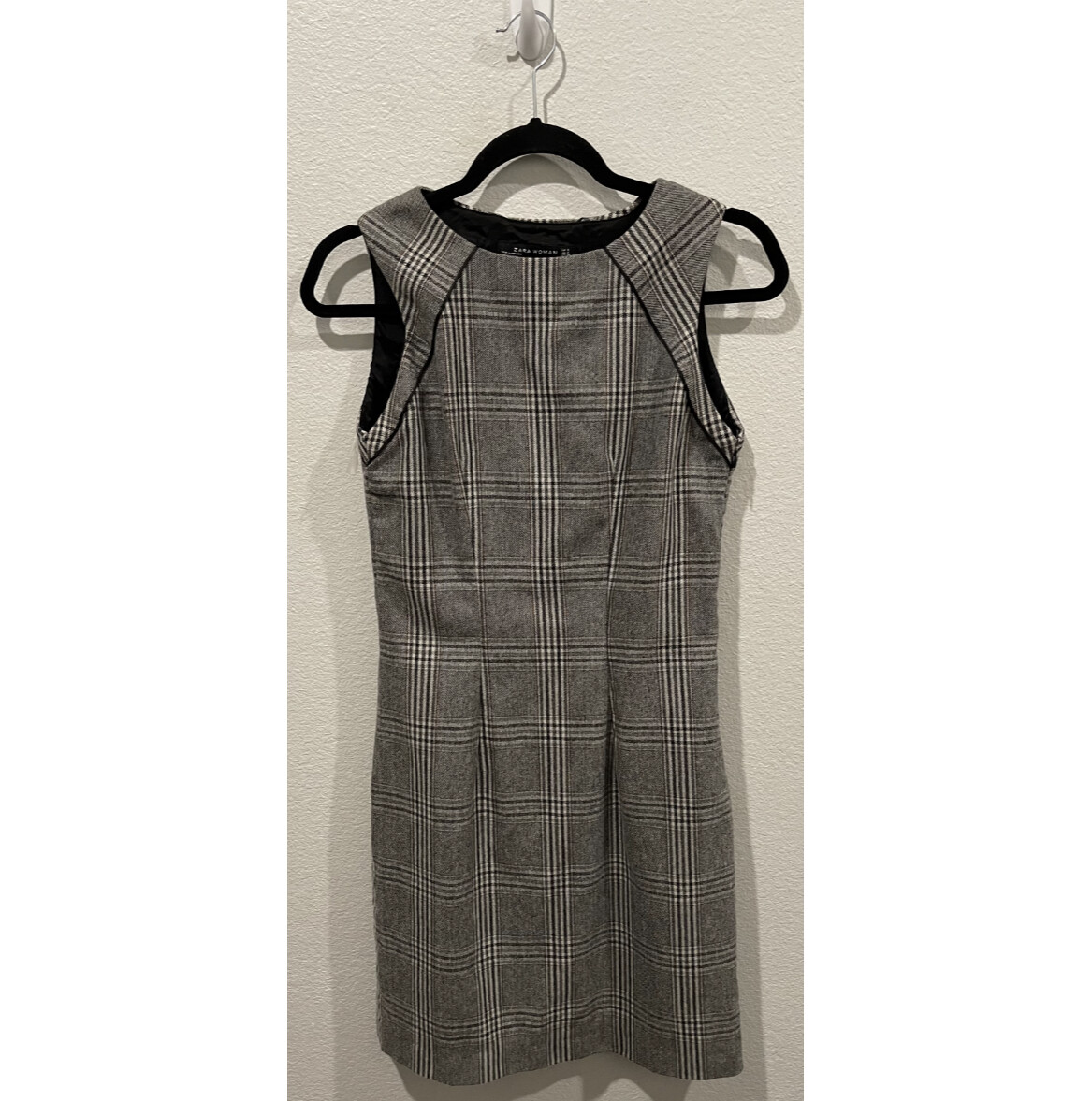 checkered fitted dress Empyre Dia Black & White Plaid Mini Dress