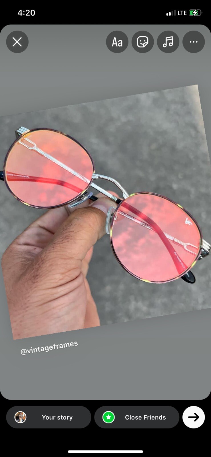 Vintage Frames Sunglasses (Upscale Vandal Collab) - image 1