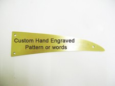 Custom hand engraved brass truss rod cover fits rb electric guitars