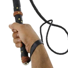 Spanish Main Leather Whip | Handmade Equestrian Cattleman Rancher Bull Whip
