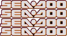 SEADOO GTX 2003 Graphics / Decal / Sticker Kit RED HULL DECALS ONLY 2 SETS