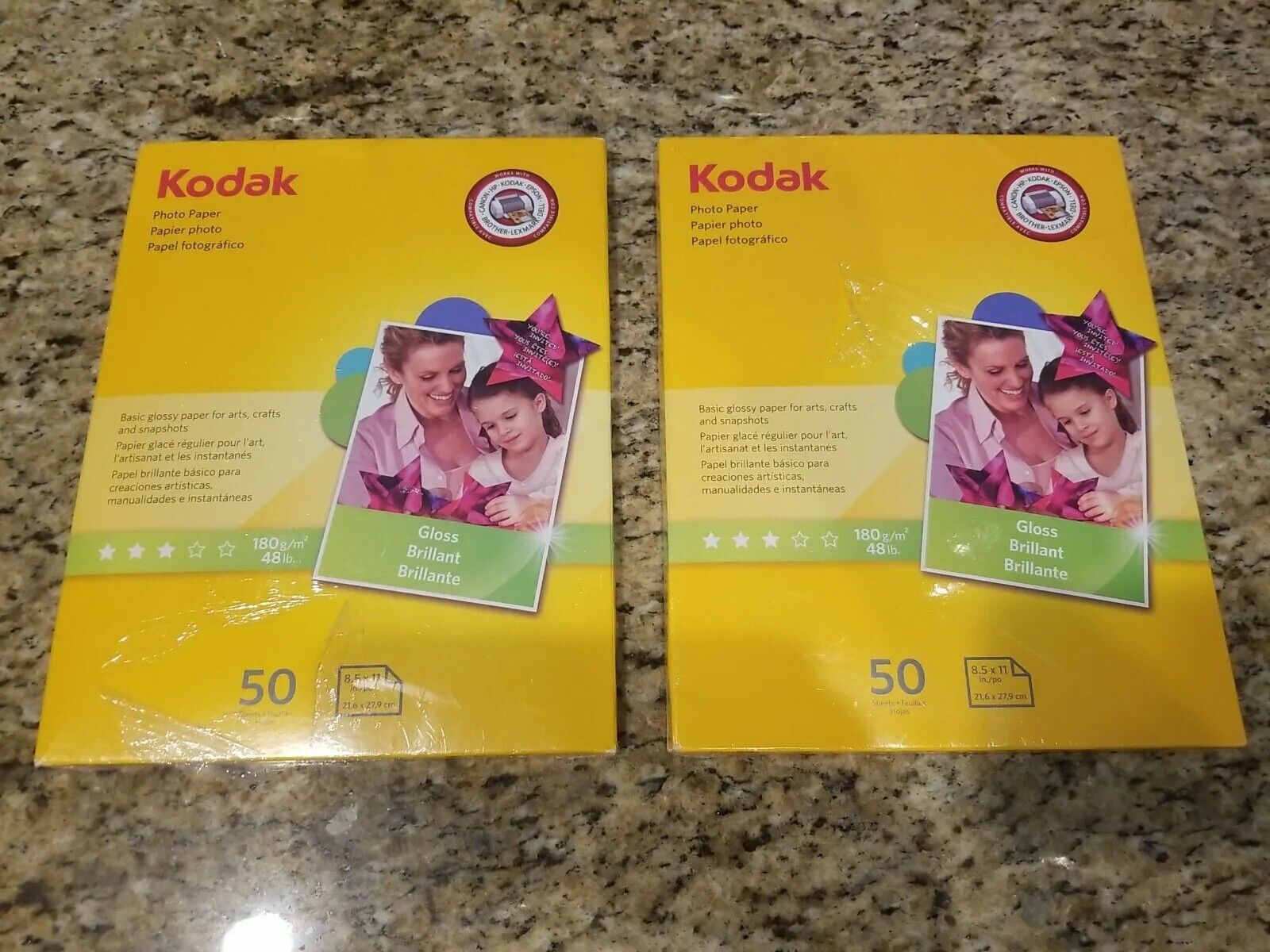 180g Kodak (1213719) Photo Paper, 6.5 mil, Glossy, 8-1/2 x 11, 50 Shee –  Paper and Supply