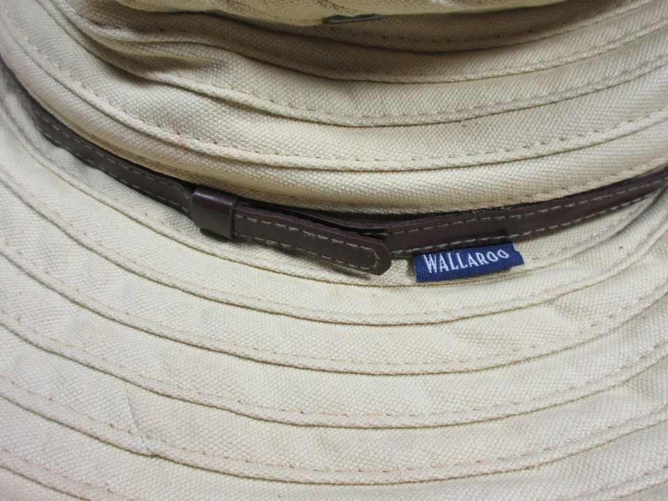 Wallaroo Mujer Beige Lona Fraser Ventilado Sun Beach Sombrero OS Foto 4 de 4