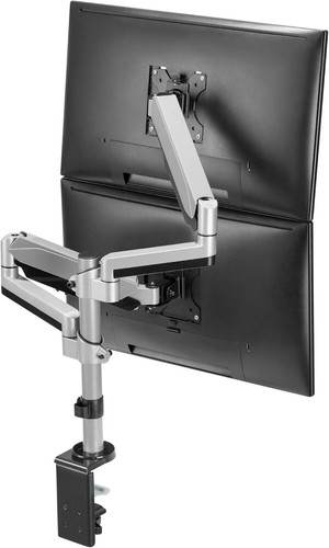 Adjustable Dual Monitor Desk Mount for 13-27" Screens with Cable Management - Picture 3 of 10