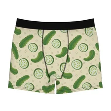 Dill Pickle and Pickle Chip Boxer Briefs Ivory