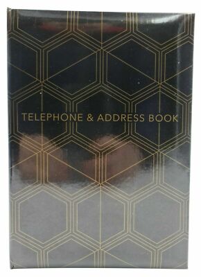 Schwarz Telefon & Adressbuch Index Reiter Ringgebunden 110 mm x 210 mm Home Office