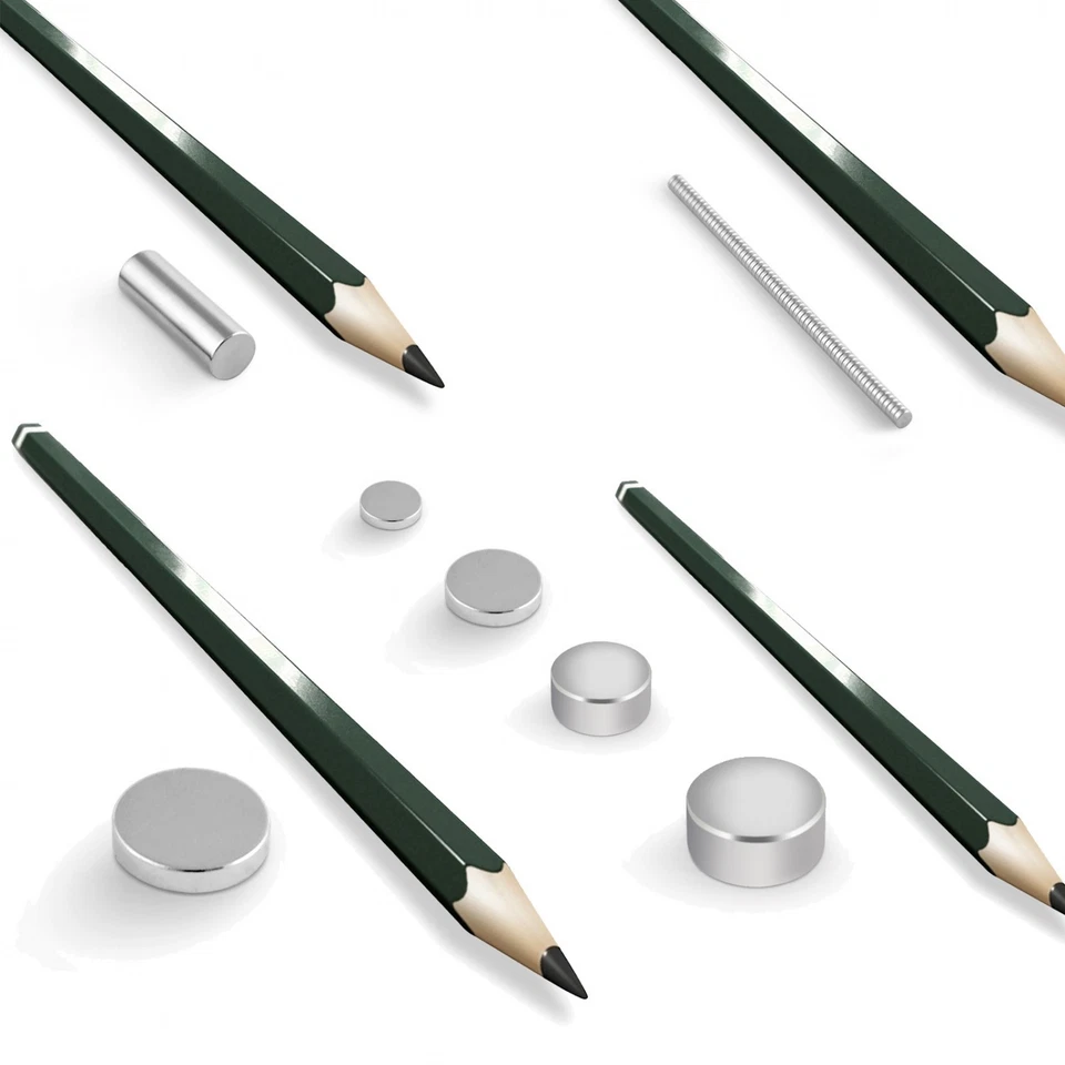 IMPLOTEX Neodym Magnet Scheibe klein D2-D30mm 1KG bis ca. 30KG Zugkraft N45 N52 NdFeB