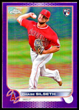 2022 Topps Chrome Update Purple Refractors #USC127 Chase Silseth Angels/RC