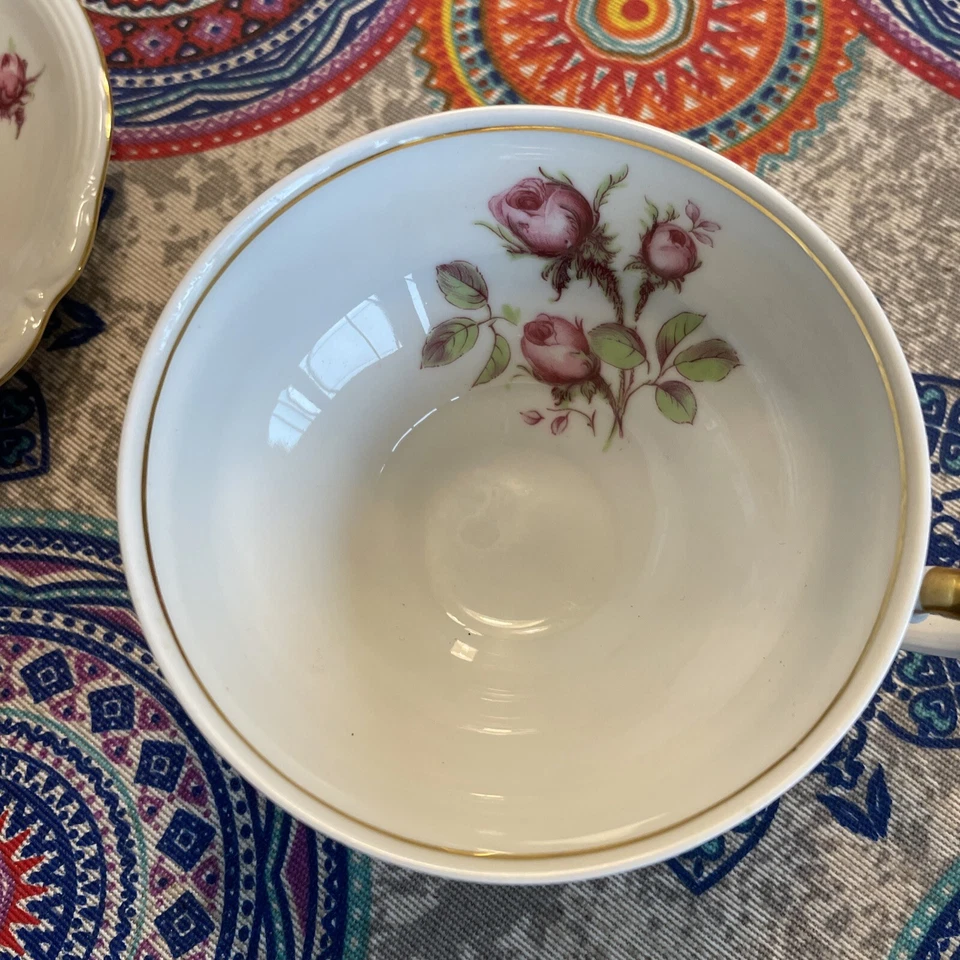 Hutschenreuther Arzberg Porzellan Goldrand Ingeborg, rote Rose - Kaffeetasse - Bild 3 von 4