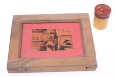 ✅ ANTIQUE CONTACT PRINTER PRINTING FRAME 9X12CM SIZE PICTURE PHOTOGRAPH W/ GLASS