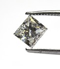 GIA certified loose .94ct SI2 H princess cut diamond vintage antique Natural — photo 2