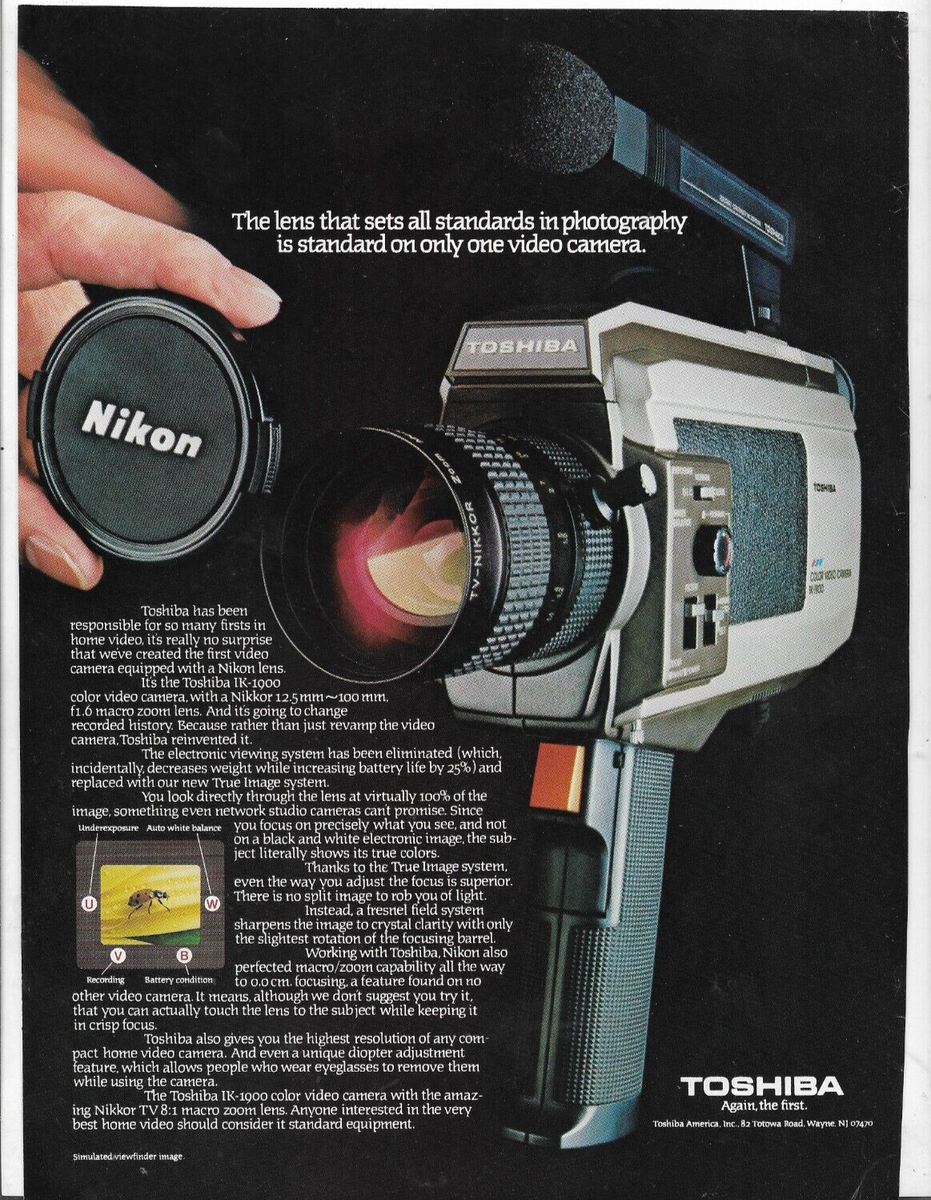 Toshiba IK-1000 Color Video Camera Nikon Nikkor 100 mm Zoom Lens