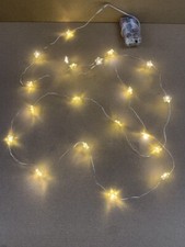 Battery Operated Flower String Lights on Copper Wire - Warm White