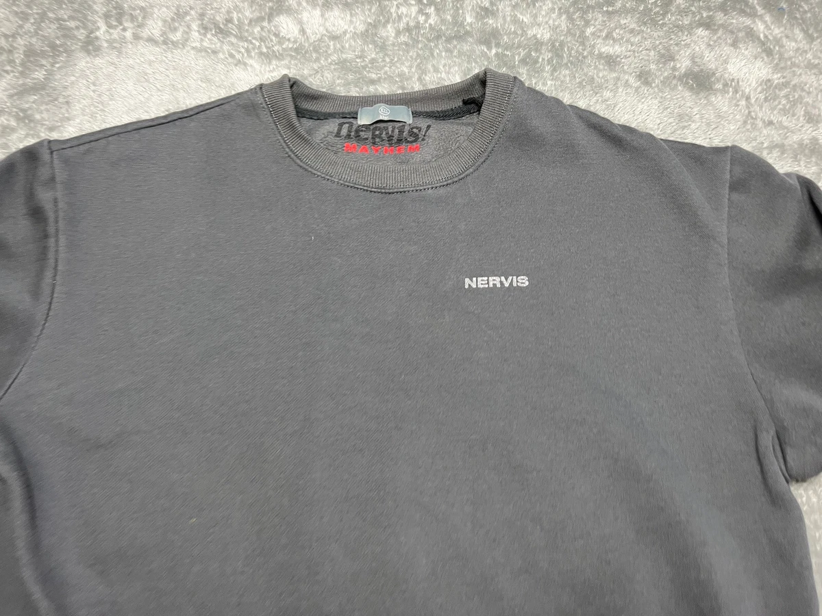 Mayhem Nervis Sweater Mens 2XL Gray Smile Puff Print Designer