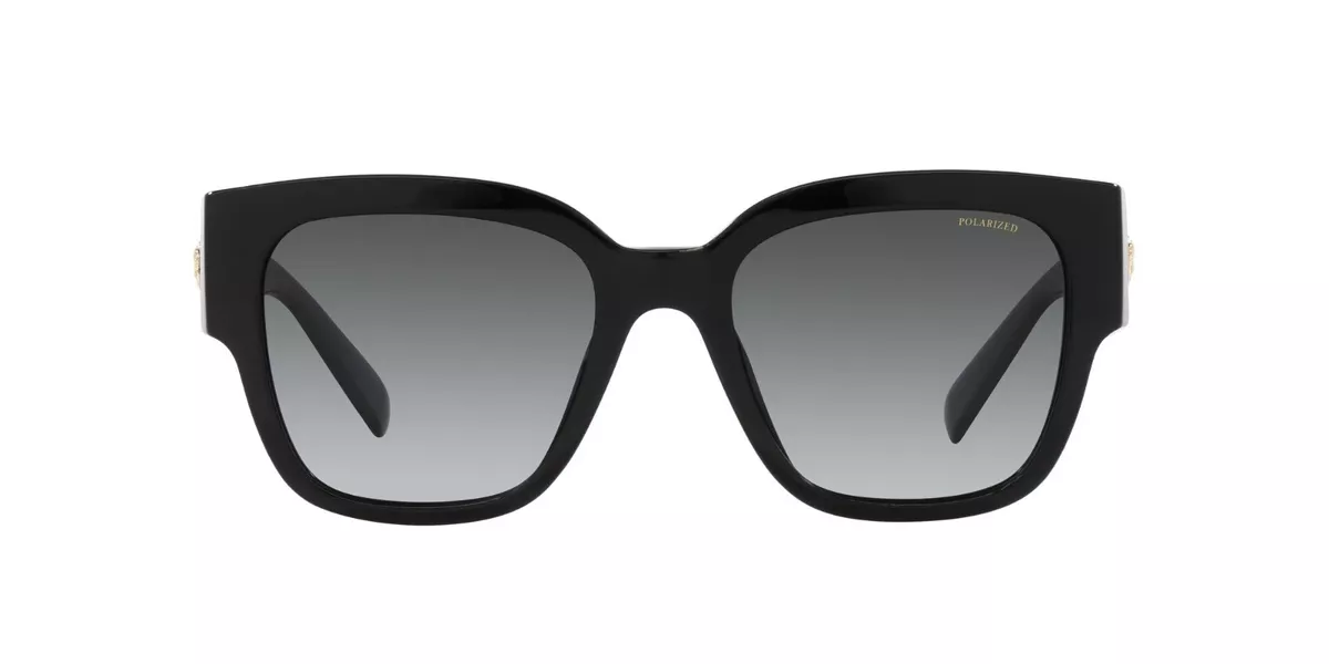 Versace Square Polarized Sunglasses Black/Gold (4437-U)