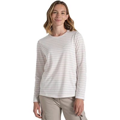 Craghoppers NosiLife Akona Damen-Oberteil Funktionsshirt Langarm Top Gestreift