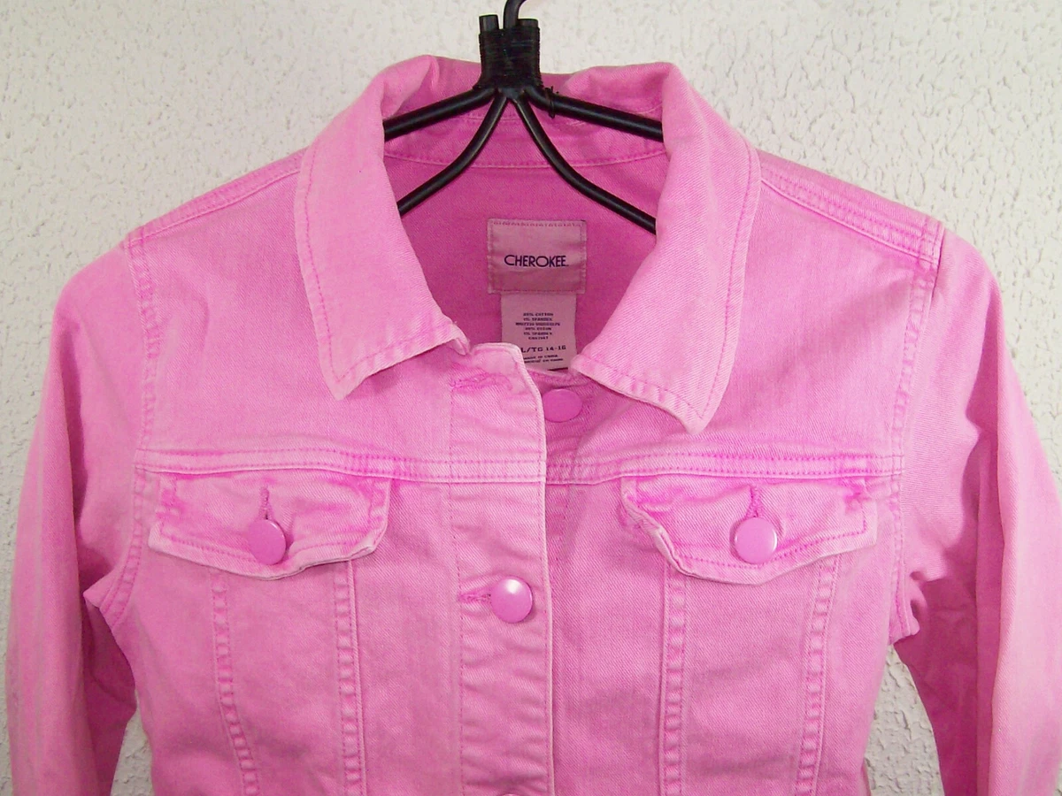 Fripe AMERICAINE VESTE BLOUSON Jean CHEROKEE Ado Fille 14 16