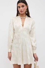 BNWT Rixo Bridal Daisy Jacquard Champagne Hebe Silk Mini Dress SZ: XS PRP: £465