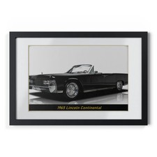 Iconic 1965 Lincoln Continental Classic Car Poster - Stunning Vintage