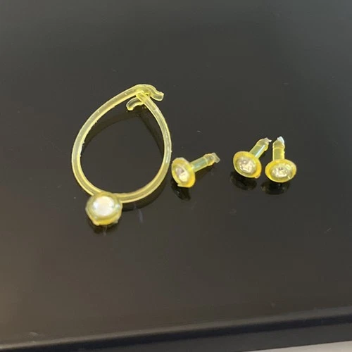 Vintage Superstar Era Barbie Rhinestone Jewelry Necklace Earrings Ring FAST SHIP