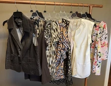 11 Career Dress Blouses Tops Vest Size Small Claiborne Mixed Brands Lot NICE!