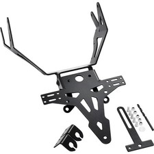 Hashiru Kennzeichenhalter Motorrad Stahl Schwarz Einstellbar 175mm Breite